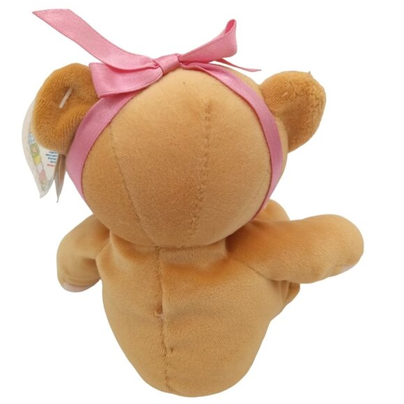 Ava Teddy Bear Cherished Teddies Sitting Plush Pink Ribbon Enesco 8 Inch 597317 - Picture 11 of 14